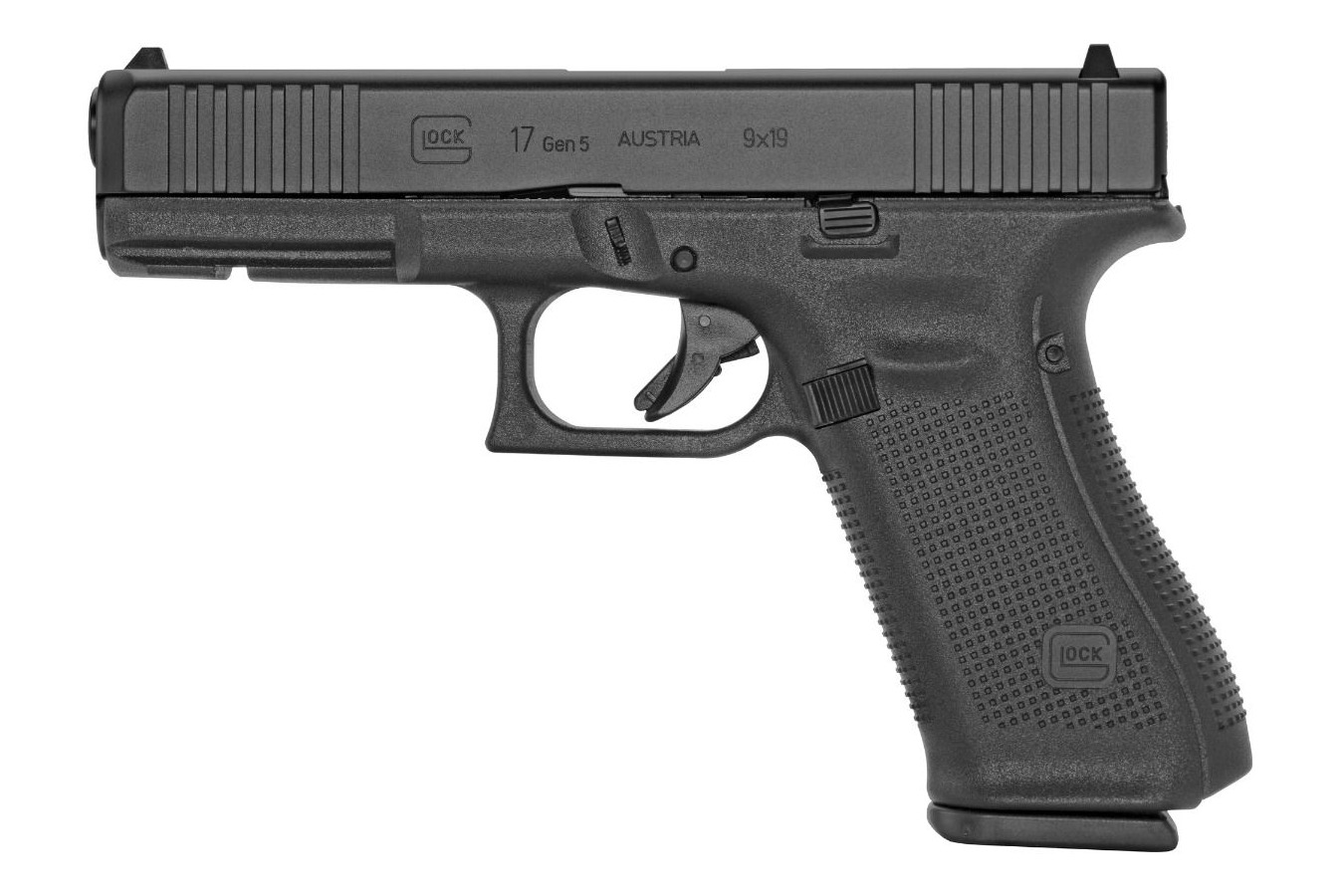 GLOCK 17 Gen5 9mm 17-Round Pistol with Front Serrations and Glock Night Sights (LE)